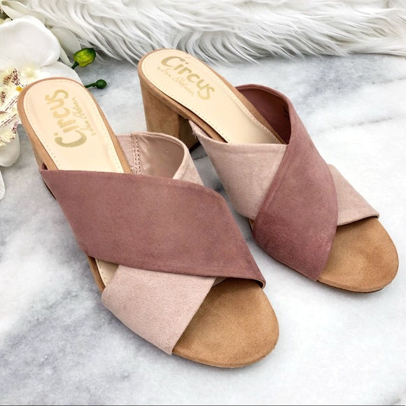 Sam Edelman Shoes - Circus Sam Edelman Stevie Heeled Mules Pink Sandal